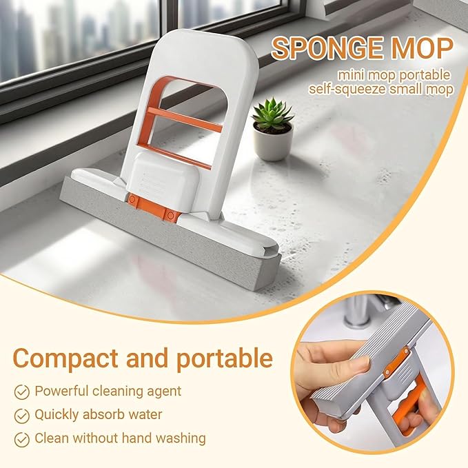 Mini Foldable Sponge Mop for Kitchen and Desktop Cleaning