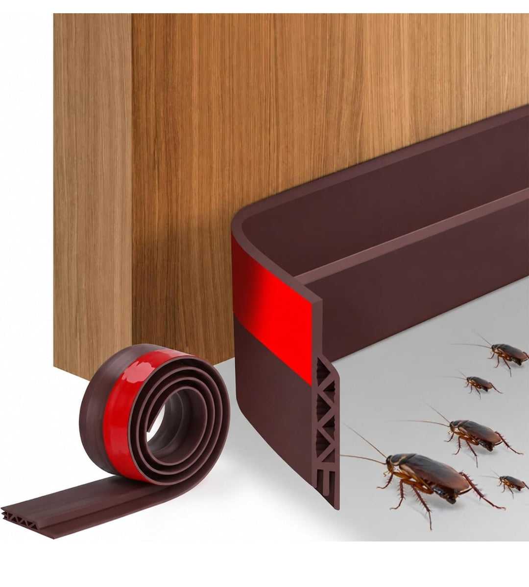 Self Adhesive Window Sealing Strip in a roll, designed to block gaps around windows and doors for improved comfort.